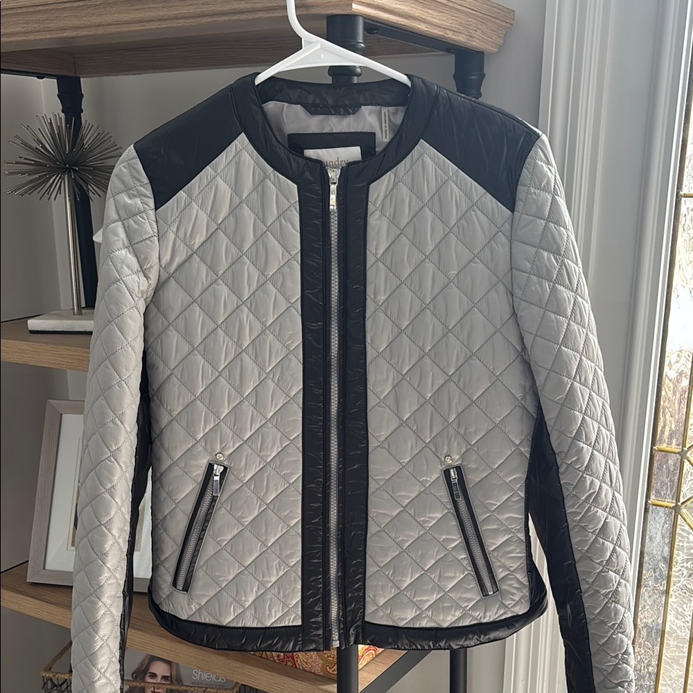 Laundry Women's Quilted Jacket - Black and Gray